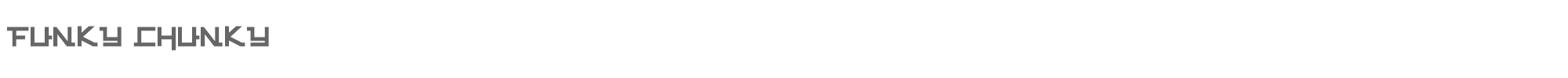 Sample characters Funky Chunky Font
